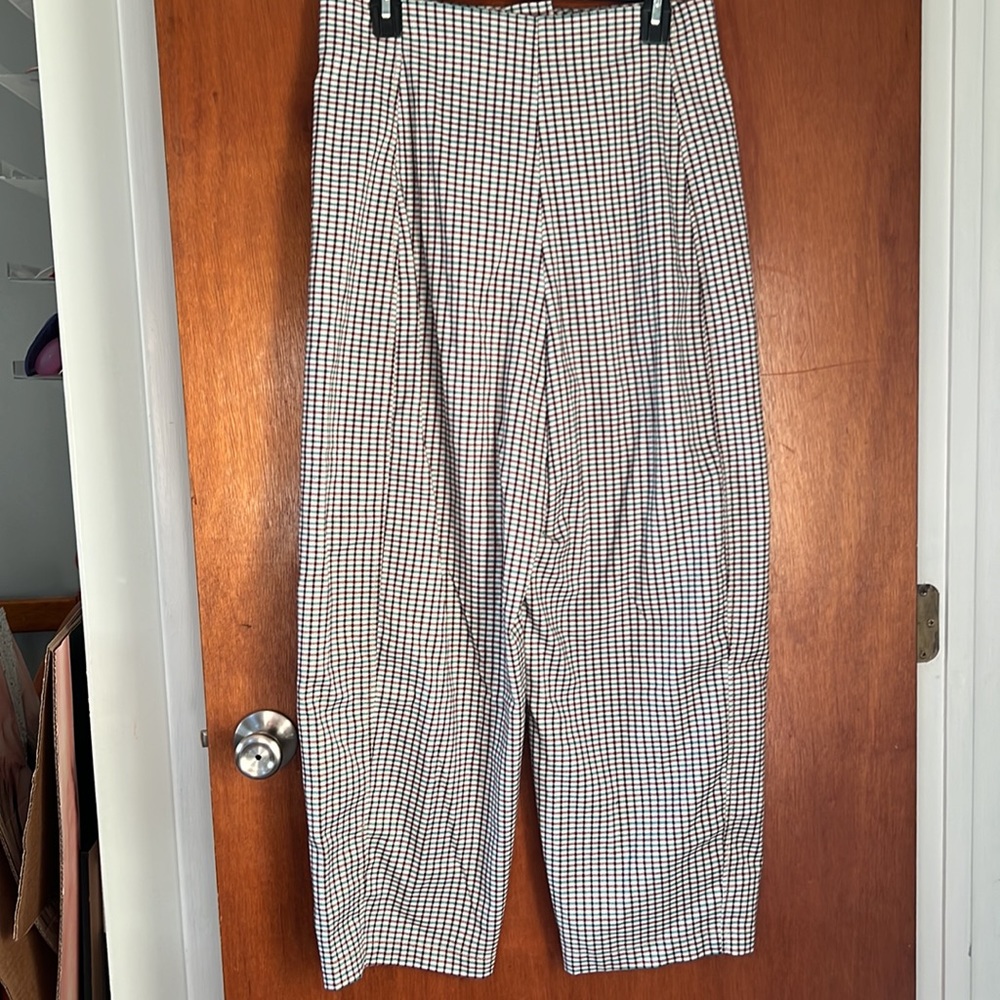Checkered High-Wasited Wide Leg Pants - Picture 2 of 3